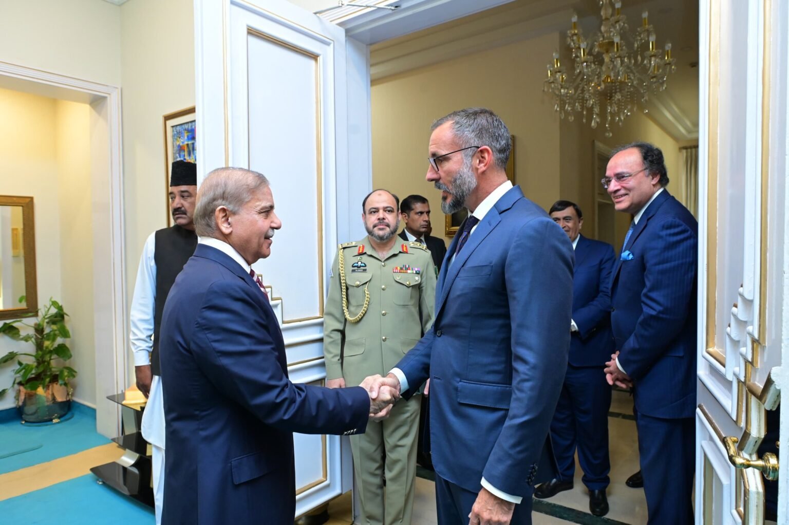 Prince Rahim Agha Khan called on the Prime Minister Muhammad Shehbaz Sharif, today in Islamabad.